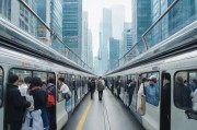 -城市脉动，通过早高峰拥挤的公交车场景，展现现代都市公共交通的日常压力，以及不同乘客在有限空间中的行为表现