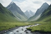 山势在这里忽然收紧了。两座青灰色的山峰对峙而立，中间裂开一道窄缝，溪水便从这缝里挤出来，像一条银亮的蛇，蜿蜒着钻进山谷里去