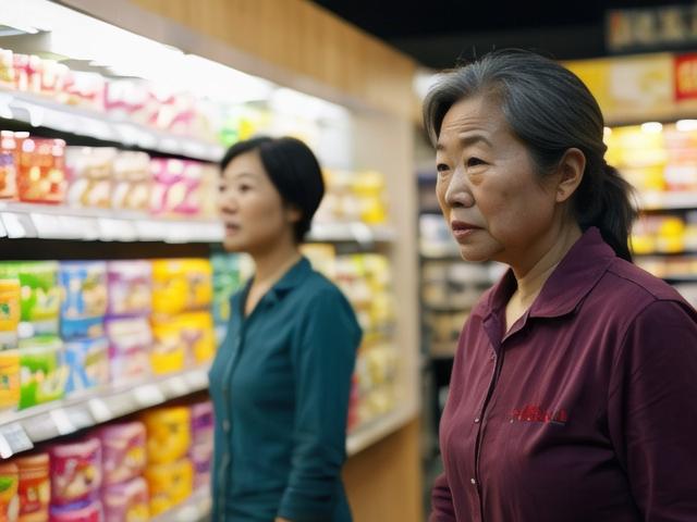 -深夜偶遇，值夜班的便利店店员沈默在凌晨三点听到门外传来瘆人的女人叫声，随后一位穿着过时的45岁左右老阿姨进入店内，行为诡异