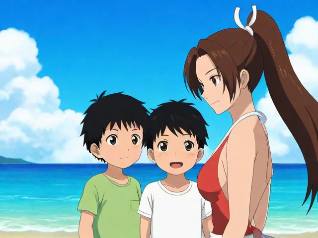 海风中的羁绊，不知火舞与三个孩子的夏日物语
