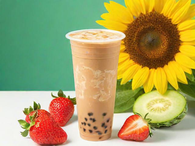 草莓丝瓜向日葵奶茶，一场夏日的味蕾盛宴
