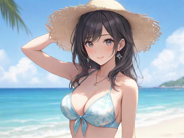 动漫美女比基尼，二次元夏日风情的视觉盛宴