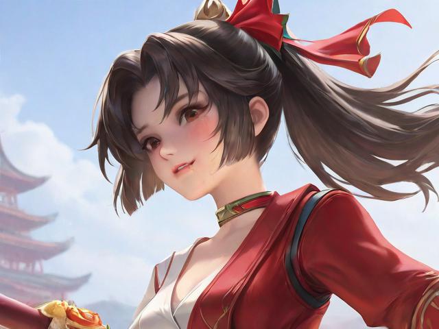 王者荣耀云缨害羞流口水，当女侠遇上美食的可爱瞬间