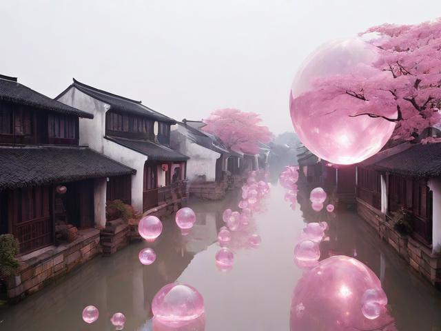 粉色苏州晶体，当江南水乡邂逅未来幻境