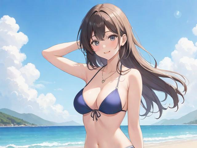 动漫泳装美女，二次元夏日风情的魅力解析