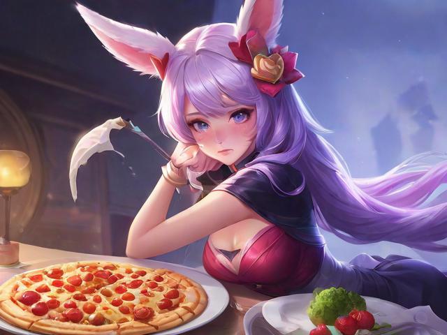 王者公孙离害羞流口水的表情，当高冷女神遇上美食诱惑